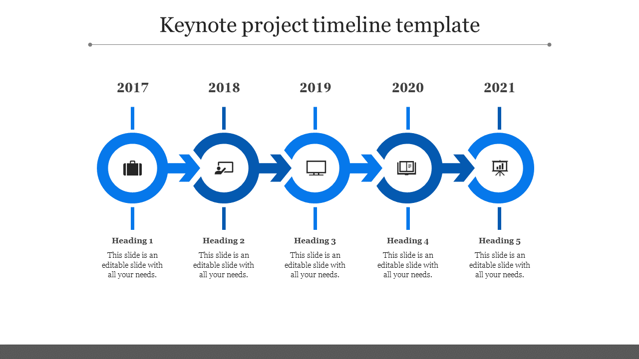 Free - Keynote Project Timeline Template - Circular Infographics